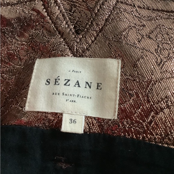 Sezane Copper Metallic Ladies Pants - Picture 8 of 10